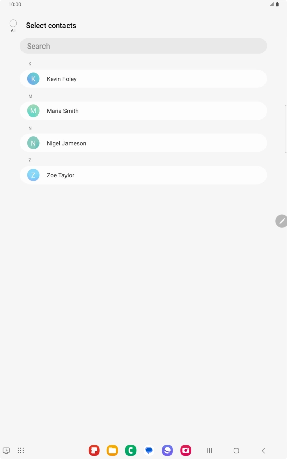 Press the field above 