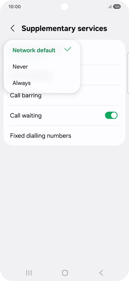 Press Always to turn on caller identification.
