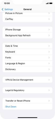 Press Transfer or Reset iPhone.