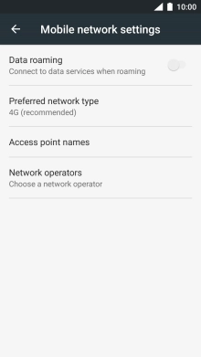 Press Preferred network type.