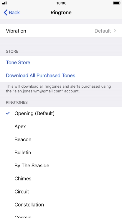 Press the required ring tones to hear them.