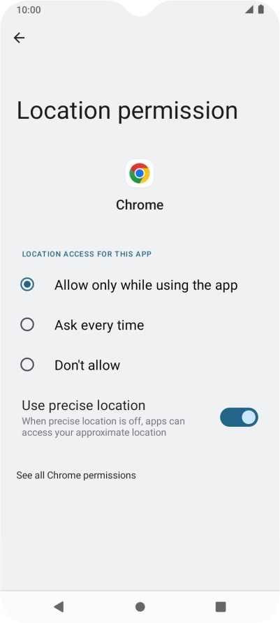 Press the required setting to turn the function on or off.