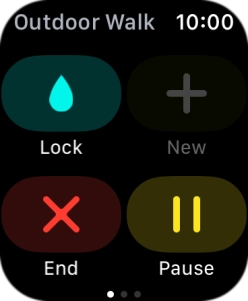 Press End to stop your training activity.