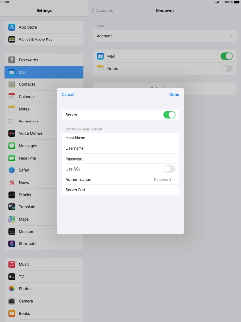 Press Authentication.