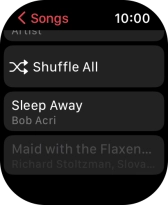 Go to the required category or playlist and press the required audio file.