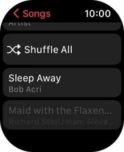 Go to the required category or playlist and press the required audio file.