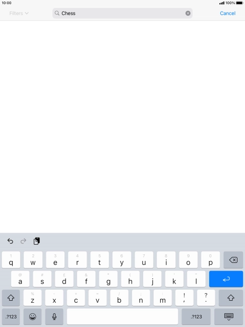 Key in the name or subject of the required app and press enter.