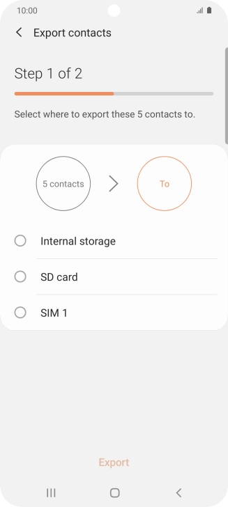 Press the name of the SIM.
