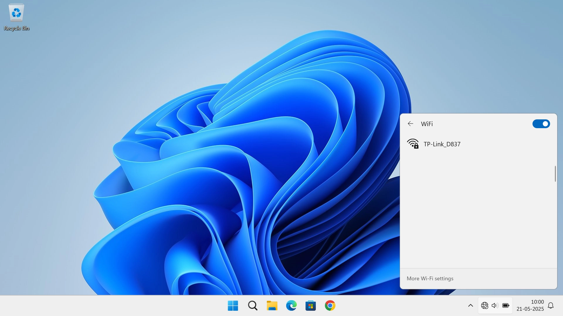 Click More Wi-Fi settings.