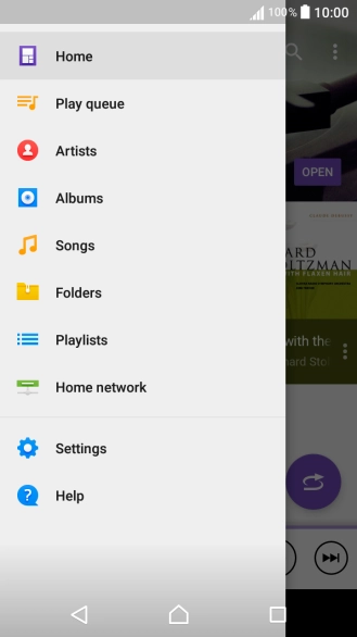Press the required category and go to the required audio file.