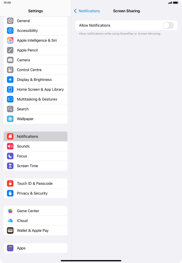Press the indicator next to Press the indicator next to