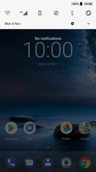 Press the settings icon.