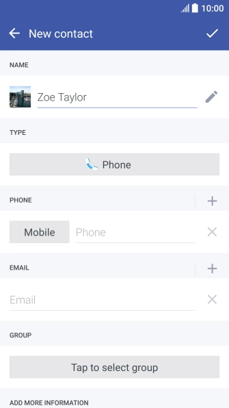 Press the field below 