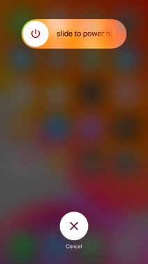 Press and drag the power off icon right.