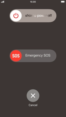 Press and drag the power off icon right.
