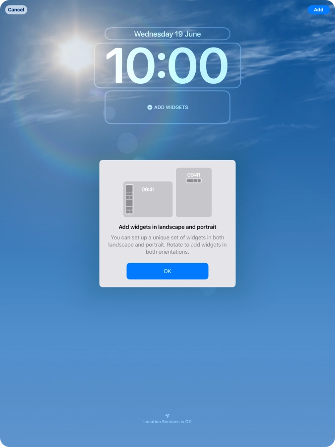 To customise the way the lock screen date is displayed, press the date widget and follow the instructions on the screen to select the required widget display mode. To customise the way the lock screen date is displayed, press the date widget and follow the instructions on the screen to select the required widget display mode.