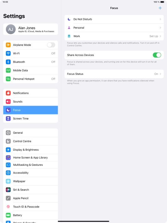 Press Do Not Disturb.