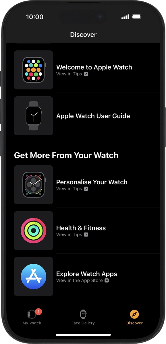 On your phone: Press Explore Watch Apps.