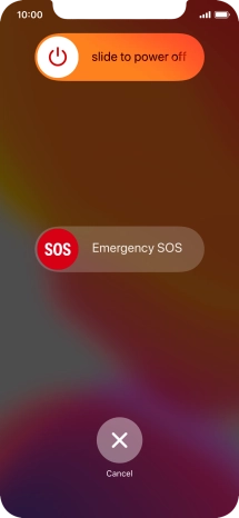 Press and drag the power off icon right.