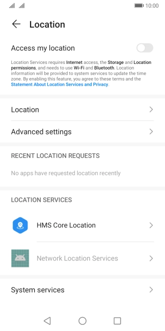 Press the indicator next to 