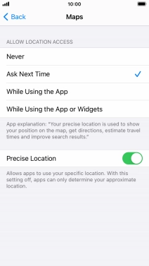 Press the required setting to turn the function on or off. Press the required setting to turn the function on or off.
