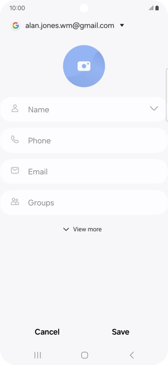 Press Name and key in the required name.