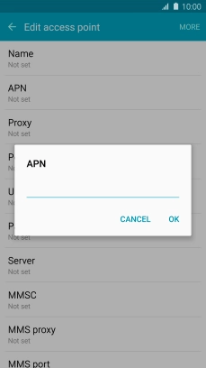 Key in live.vodafone.com and press OK.