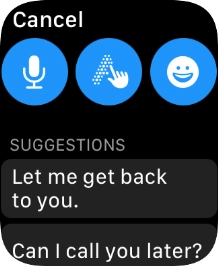 Press the microphone icon and follow the instructions on the screen to record and send the message. Press the microphone icon and follow the instructions on the screen to record and send the message.
