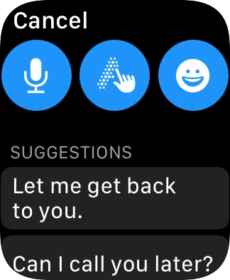 Press the microphone icon and follow the instructions on the screen to record and send the message. Press the microphone icon and follow the instructions on the screen to record and send the message.