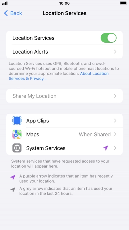 Press the required app.