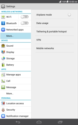 Press Mobile networks.