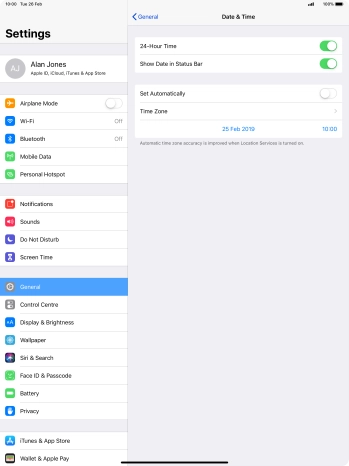 Press the indicator next to 