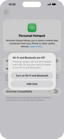 If Wi-Fi is turned off, press Turn on Wi-Fi and Bluetooth.