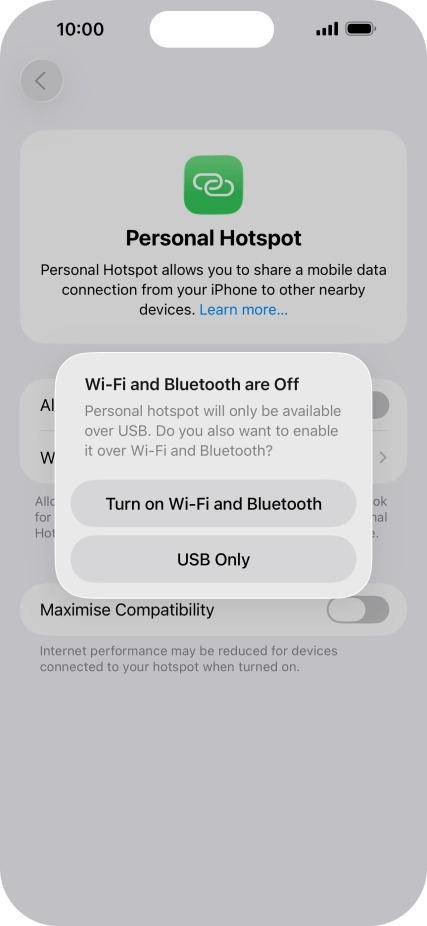 If Wi-Fi is turned off, press Turn on Wi-Fi and Bluetooth.
