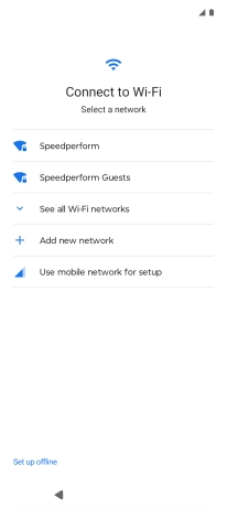 Press the required Wi-Fi network.