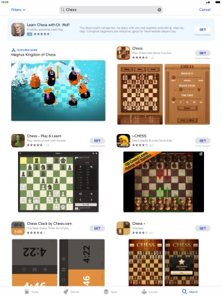 Press the required app.