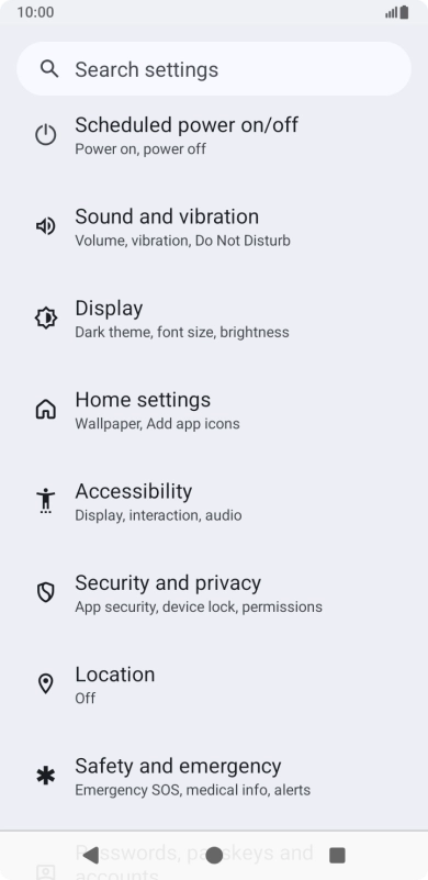 Press Sound and vibration.