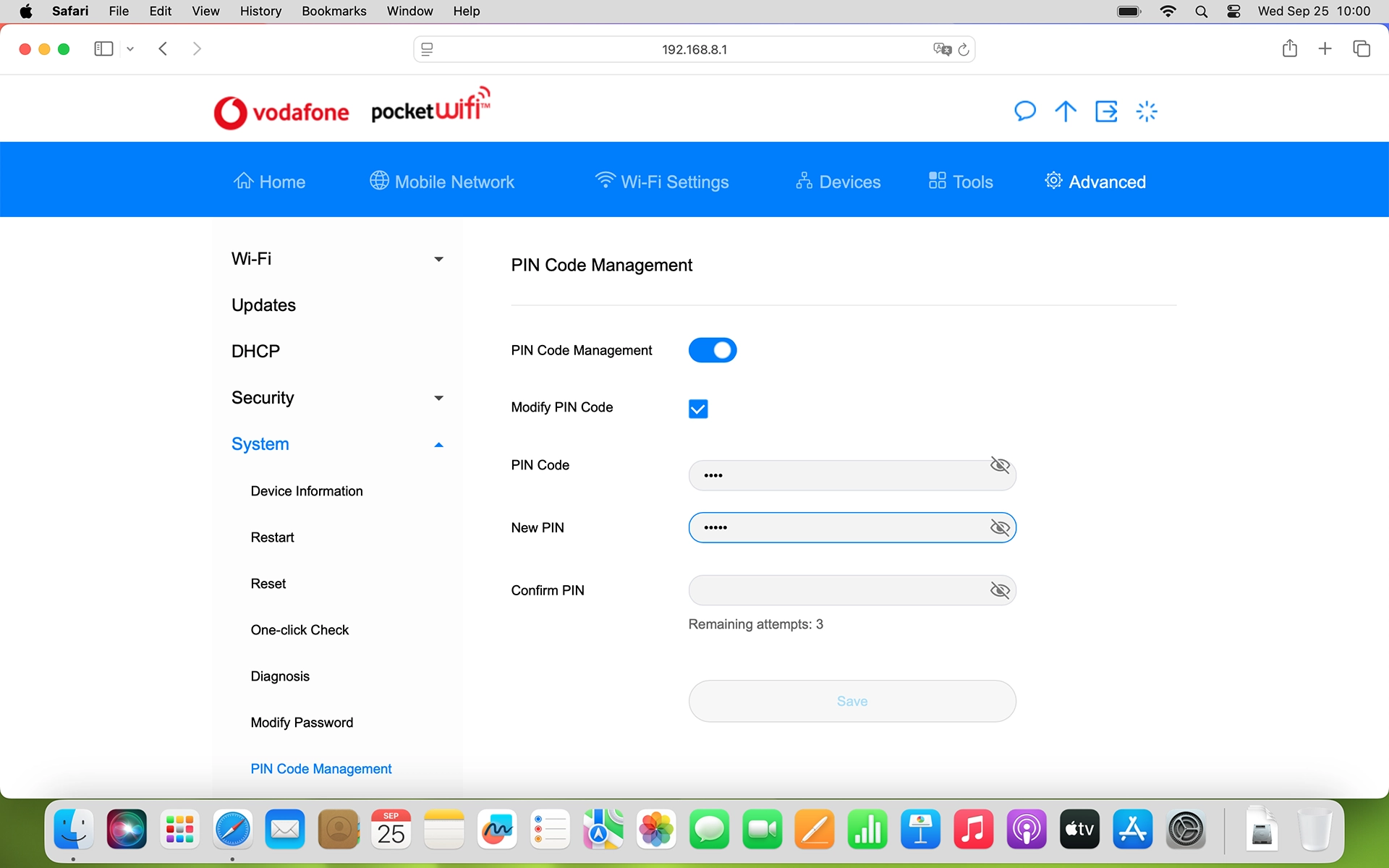 Click the field next to 