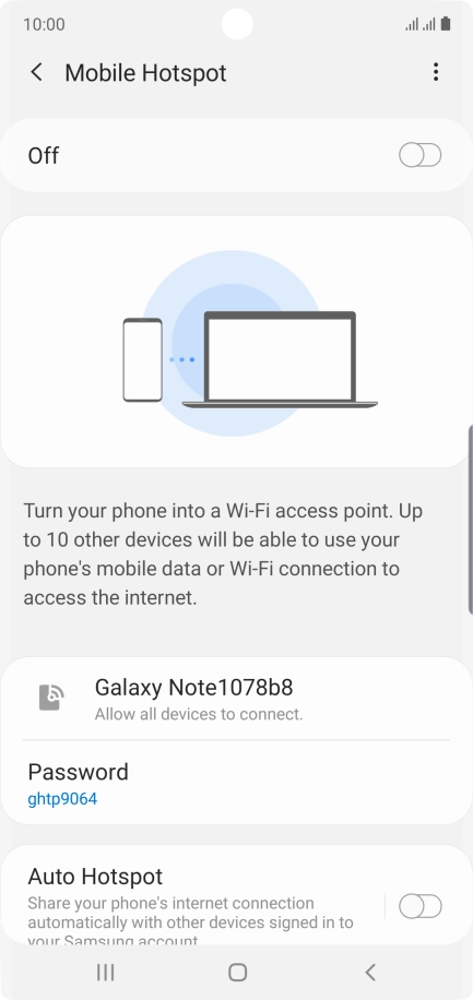 Press the menu icon.