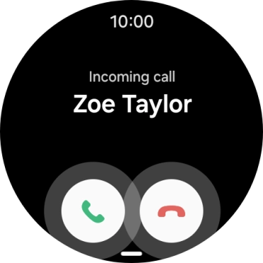 Press the accept call icon and slide your finger upwards to answer the call.