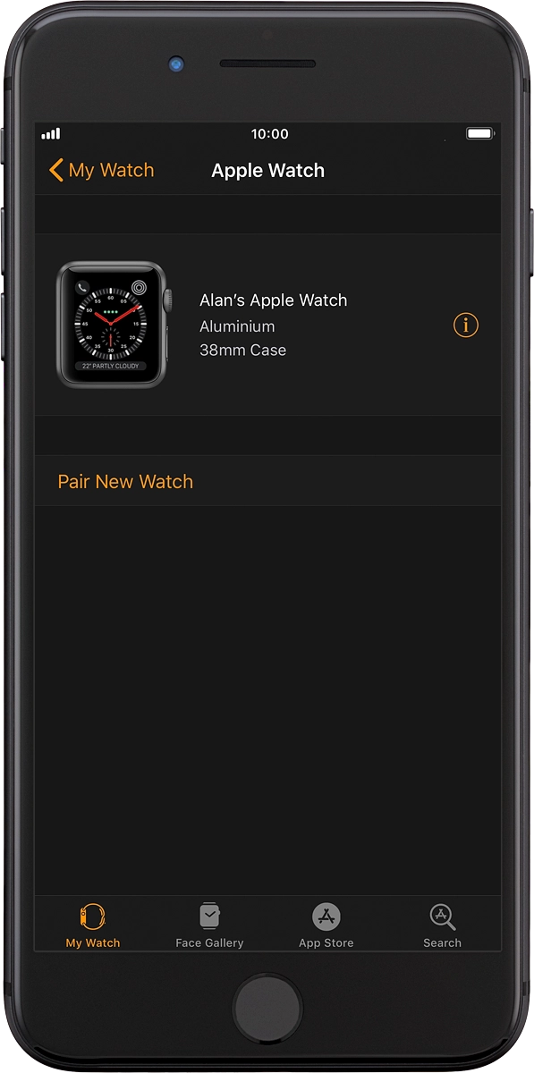 On your phone: Press the information icon.