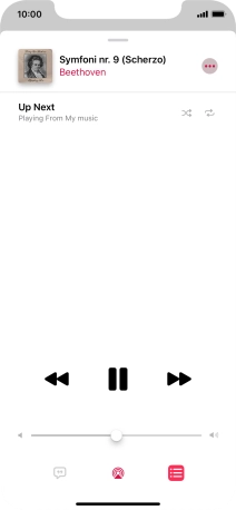 Press the shuffle icon to turn the function on or off.