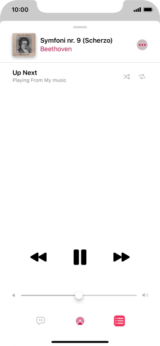 Press the shuffle icon to turn the function on or off.