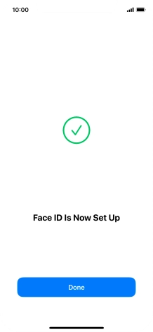 Press Done. If you haven't previously selected a phone lock code, key in a code of your own choice twice.