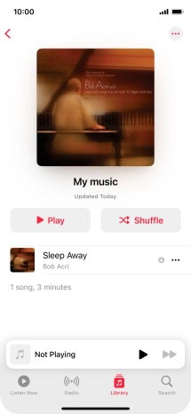 Go to the required category or playlist and press the required audio file.