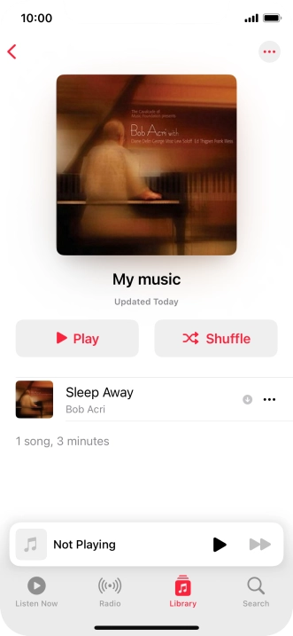 Go to the required category or playlist and press the required audio file.