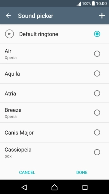 Press the required ring tones to hear them.