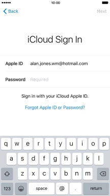 Press Required and key in the password for your Apple ID.
