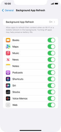 Press Background App Refresh.