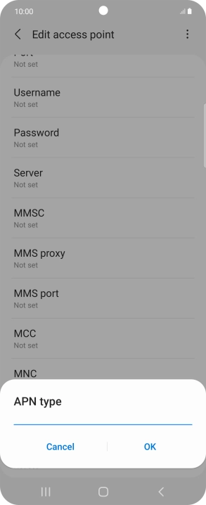 Key in mms and press OK.